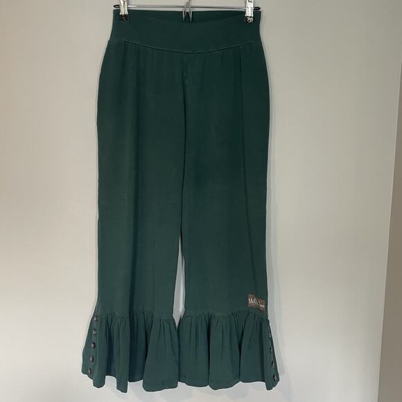 Matilda Jane Women’s Once Upon A Time Green Mossy Vale Big Ruffles Size M Medium - Picture 1 of 9